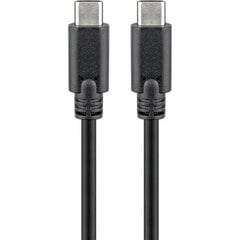 Зарядный кабель Goobay 38873 USB-C-USB-C, 1M, 5A, 3.2 GEN, черный цена и информация | Кабели для телефонов | pigu.lt