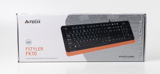 Laidinė A4Tech FStyler FK 10 klaviatūra, Juoda/oranžinė kaina ir informacija | Klaviatūros | pigu.lt