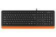 Laidinė A4Tech FStyler FK 10 klaviatūra, Juoda/oranžinė kaina ir informacija | Klaviatūros | pigu.lt