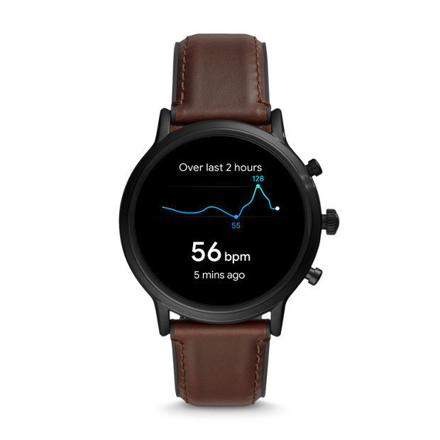 Fossil Gen 5 The Carlyle HR FTW4026 Dark Brown kaina ir informacija | Išmanieji laikrodžiai (smartwatch) | pigu.lt