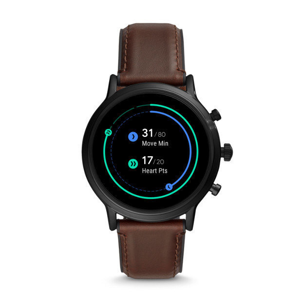 Fossil Gen 5 The Carlyle HR FTW4026 Dark Brown kaina ir informacija | Išmanieji laikrodžiai (smartwatch) | pigu.lt