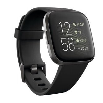 Fitbit Versa 2 Black/Carbon цена и информация | Išmanieji laikrodžiai (smartwatch) | pigu.lt