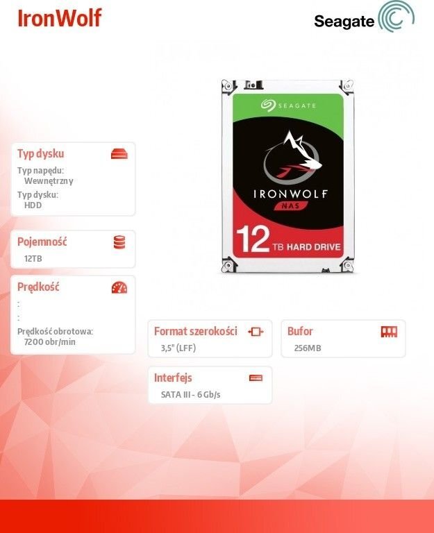 Seagate ST12000VN0008 цена и информация | Vidiniai kietieji diskai (HDD, SSD, Hybrid) | pigu.lt
