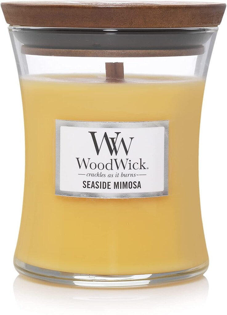 WoodWick kvapioji žvakė Seaside Mimosa, 85 g kaina ir informacija | Žvakės, Žvakidės | pigu.lt