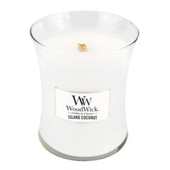 WoodWick ароматическая свеча Island Coconut, 275 г цена и информация | Подсвечники, свечи | pigu.lt