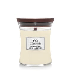 WoodWick ароматическая свеча Island Coconut, 275 г цена и информация | Подсвечники, свечи | pigu.lt