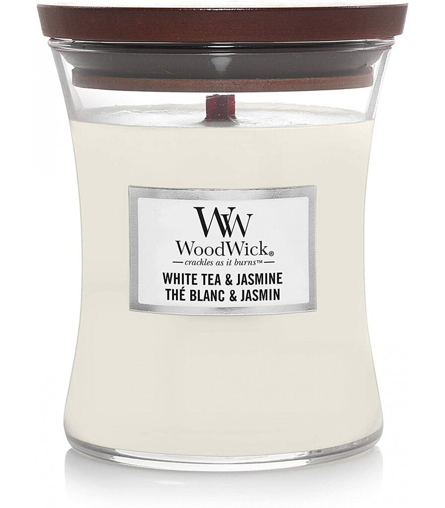 WoodWick kvapioji žvakė White Tea & Jasmine, 275 g цена и информация | Žvakės, Žvakidės | pigu.lt