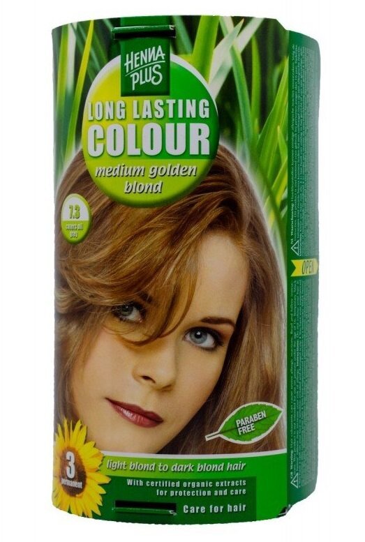 Plaukų dažai Hennaplus ilgalaikiai spalva vidutinė medium golden blonde 7.3 цена и информация | Plaukų dažai | pigu.lt