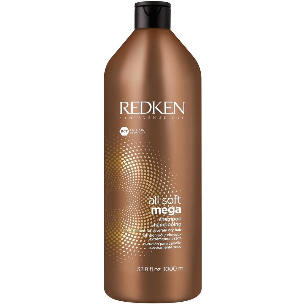 Švelninamasis plaukų šampūnas sausiems plaukams Redken All Soft Mega 1000 ml kaina ir informacija | Šampūnai | pigu.lt