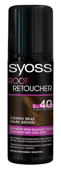 Purškiklis šaknų padengimui Syoss Color Root Retoucher Dark Brown, 120 ml цена и информация | Plaukų dažai | pigu.lt