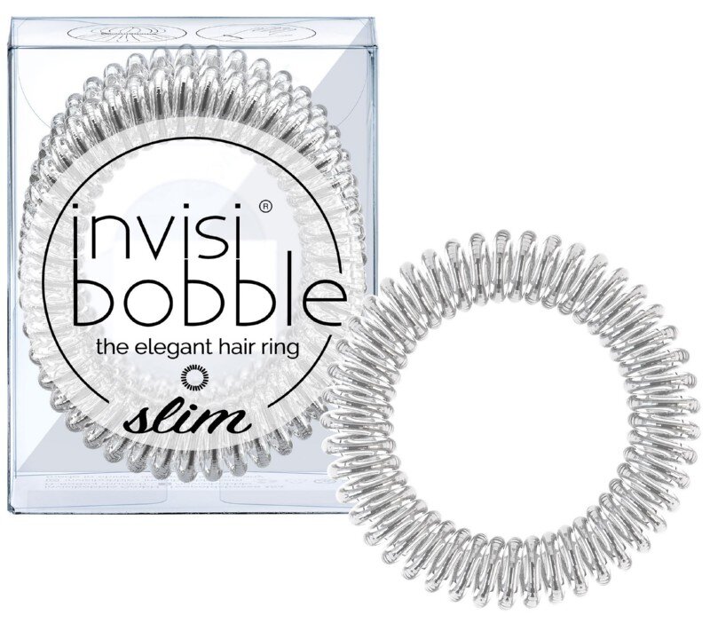 Plona spiralinė plaukų gumytė Invisibobble Slim, Chrome Sweet Chrome, 3 vnt kaina ir informacija | Plaukų aksesuarai | pigu.lt