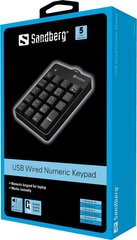 Проводная клавиатура Sandberg 630-07, черная цена и информация | Клавиатуры | pigu.lt