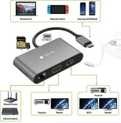 Techly 106169 kaina ir informacija | Adapteriai, USB šakotuvai | pigu.lt