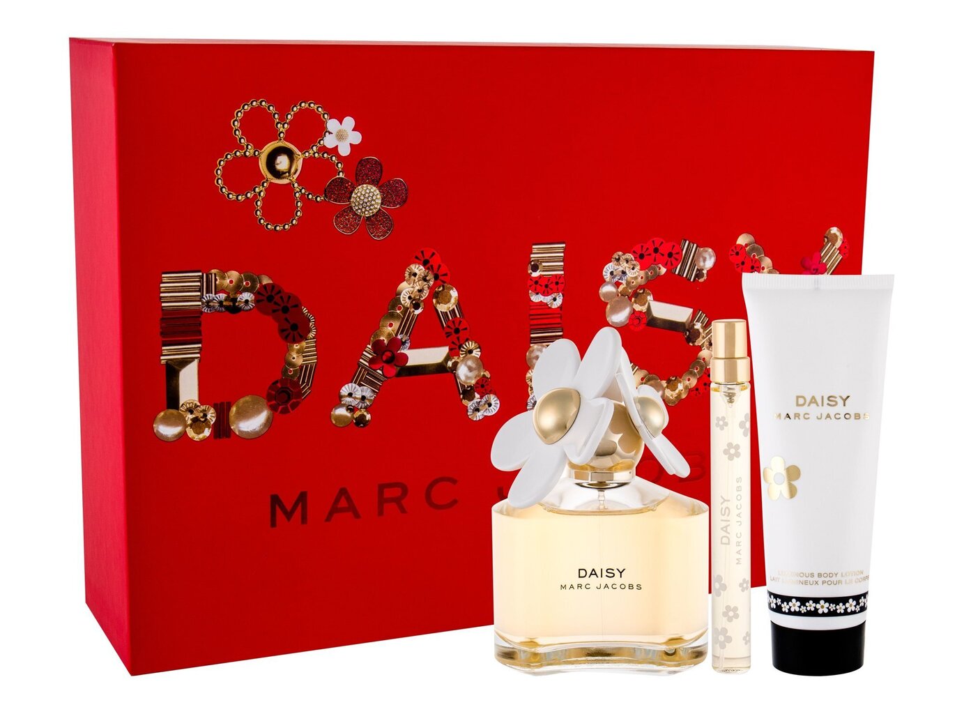 Rinkinys Marc Jacobs Daisy - EDT 100 ml + kūno losjonas 75 ml + EDT 10 ml kaina ir informacija | Kvepalai moterims | pigu.lt