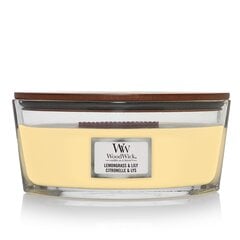 WoodWick ароматическая свеча Lemongrass&Lily, 453 г цена и информация | Подсвечники, свечи | pigu.lt