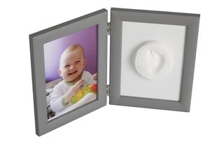 Rėmelio su moliu rinkinys Baby HandPrint, pilkas kaina ir informacija | Antspaudai kūdikiams | pigu.lt