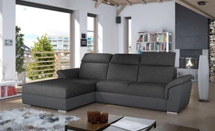 Мягкий угловой диван Trevisco, темно-серый цена и информация | Угловые диваны | pigu.lt