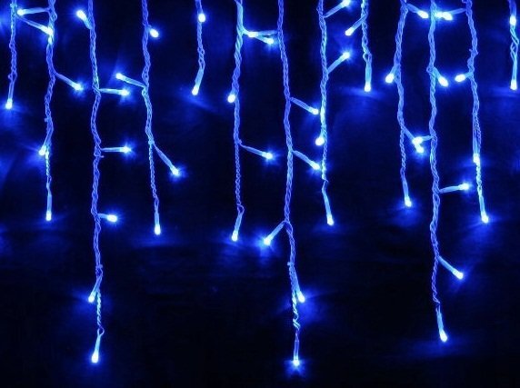 LED Girlianda Varvekliai, 340LED, mėlyna kaina ir informacija | Girliandos | pigu.lt
