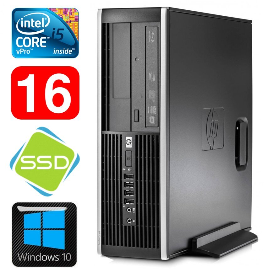HP 8100 Elite SFF i5-650 16GB 120SSD DVD WIN10 цена и информация | Stacionarūs kompiuteriai | pigu.lt