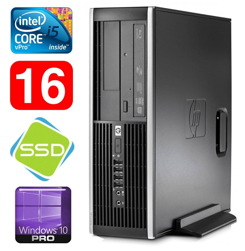 HP 8100 Elite SFF i5-650 16GB 120SSD DVD WIN10Pro kaina ir informacija | Stacionarūs kompiuteriai | pigu.lt