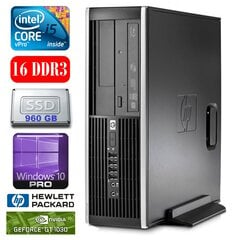 HP 8100 Elite SFF i5-650 16GB 960SSD GT1030 2GB DVD WIN10Pro kaina ir informacija | Stacionarūs kompiuteriai | pigu.lt