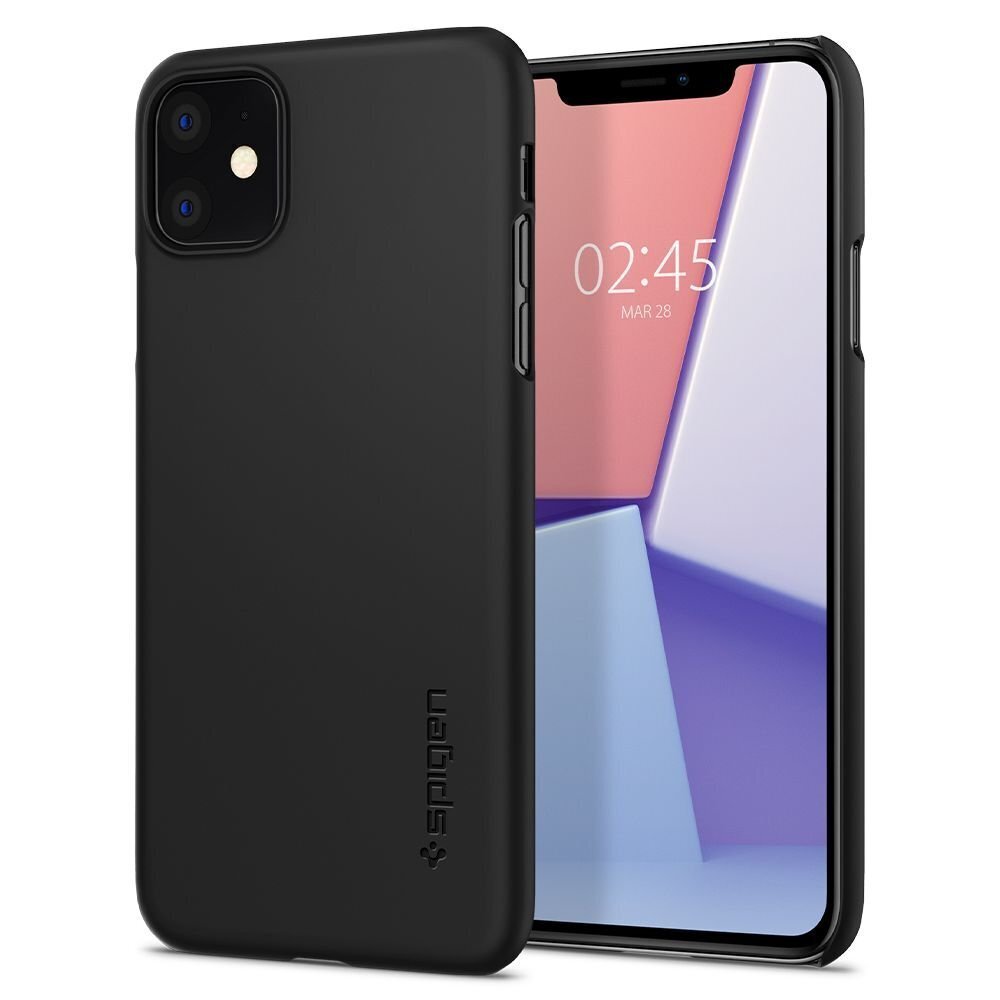 Dėklas Spigen skirtas iPhone 11, juoda kaina ir informacija | Telefono dėklai | pigu.lt