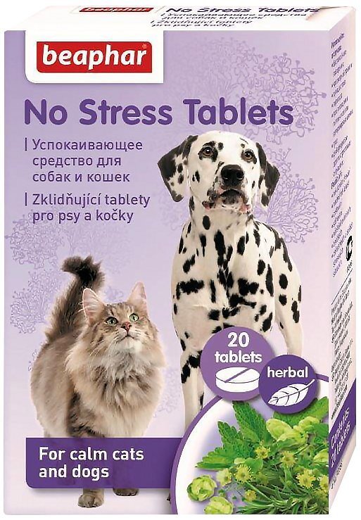 Beaphar raminančios tabletės šunims No Stress, 20 vnt. kaina ir informacija | Vitaminai, papildai, antiparazitinės priemonės šunims | pigu.lt