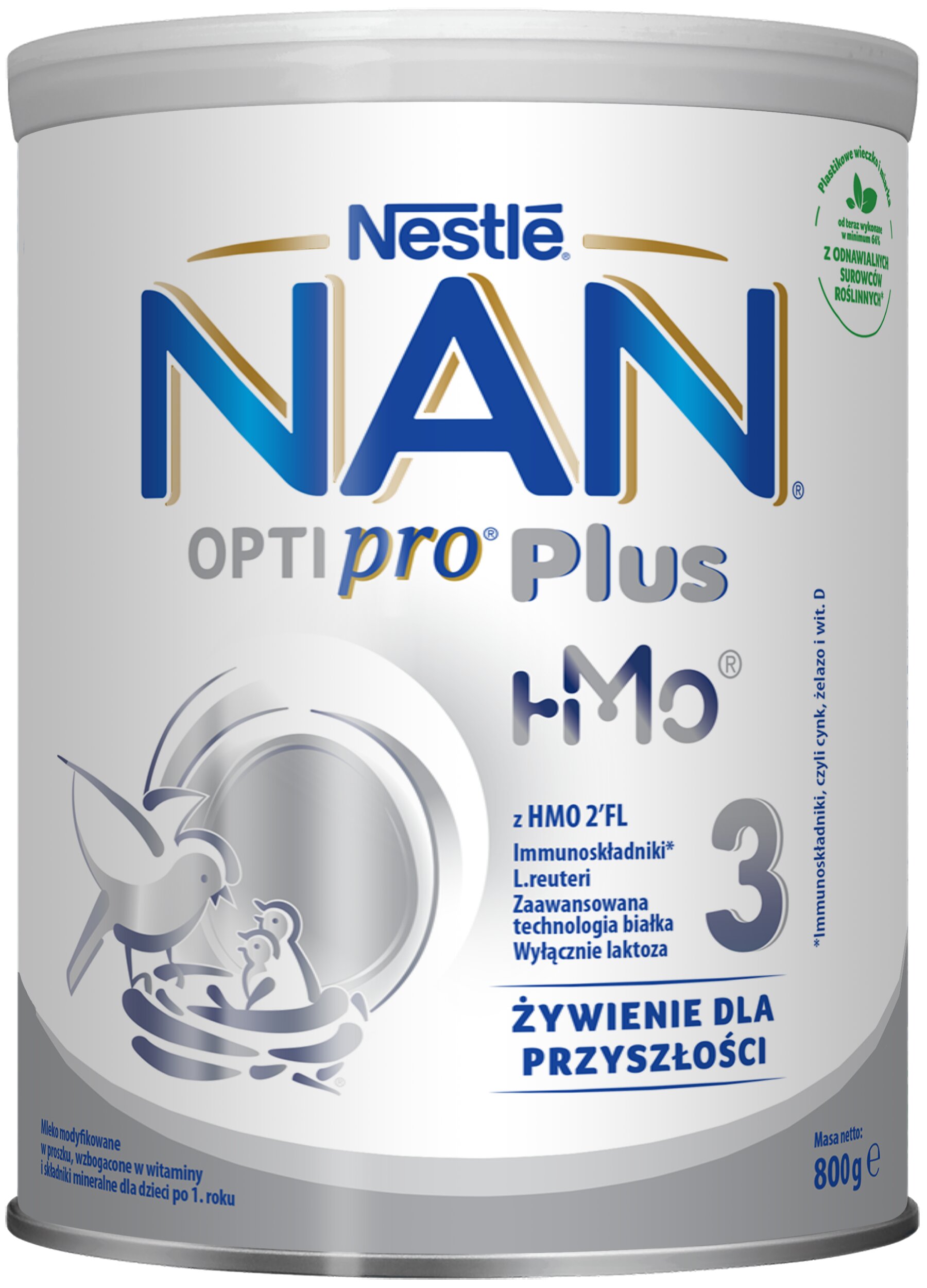 Pieno mišinys vaikams nuo 1 metų Nestle NAN OPTIPRO Plus 3 TIN 800 g kaina  | pigu.lt