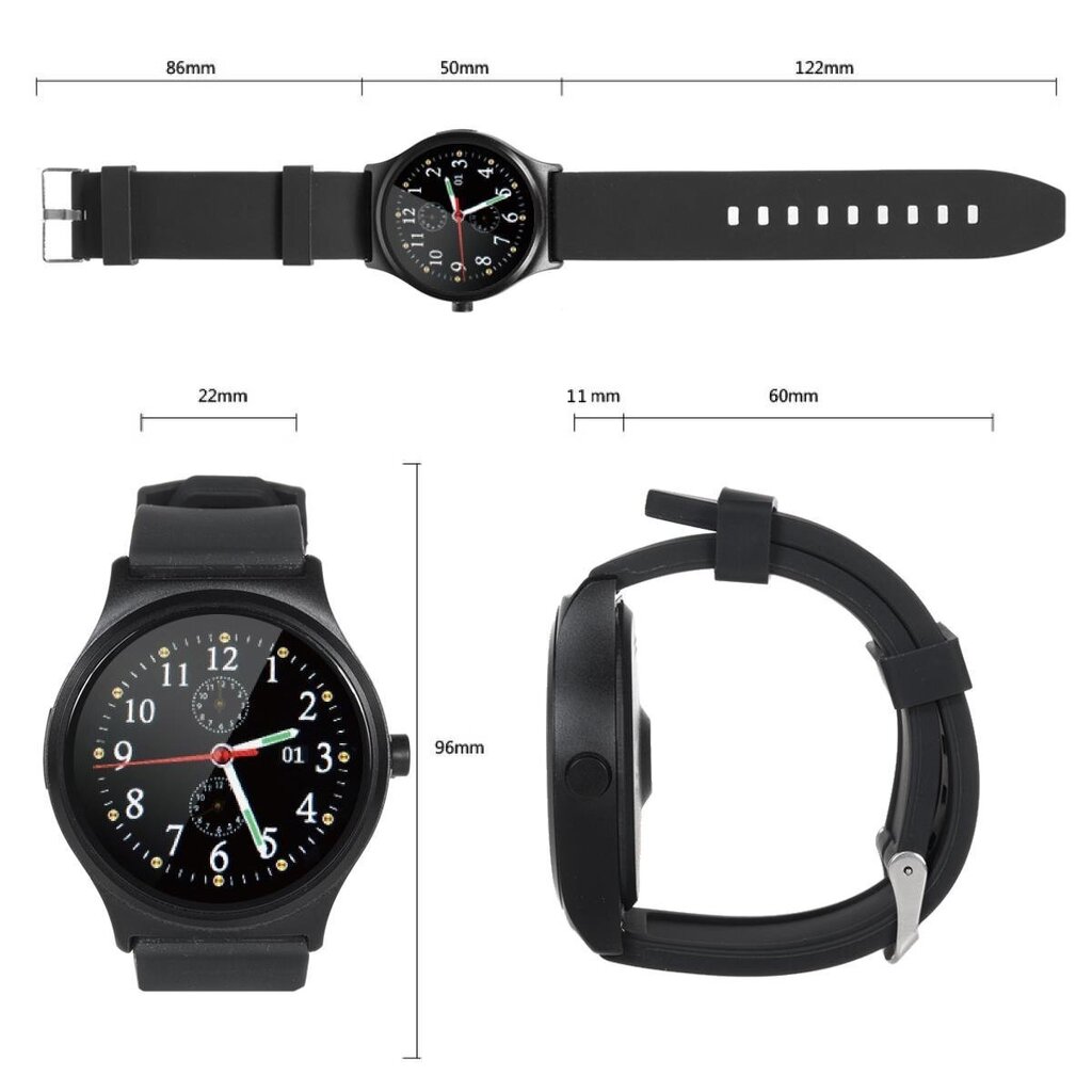Maclean RS100 Black цена и информация | Išmanieji laikrodžiai (smartwatch) | pigu.lt