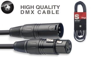 DMX кабель Stagg XLR/f - XLR/m 5м цена и информация | Кабели и провода | pigu.lt