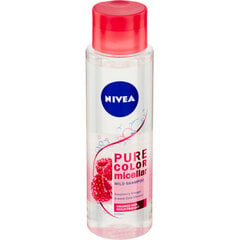 Švelnus micelinis šampūnas su aviečių actu Nivea Pure Color, 400 ml kaina ir informacija | Šampūnai | pigu.lt