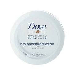 Drėkinamasis ir maitinamasis kūno kremas Dove Rich Nourishement Beauty Cream 75 ml kaina ir informacija | Dove Kosmetika kūnui | pigu.lt