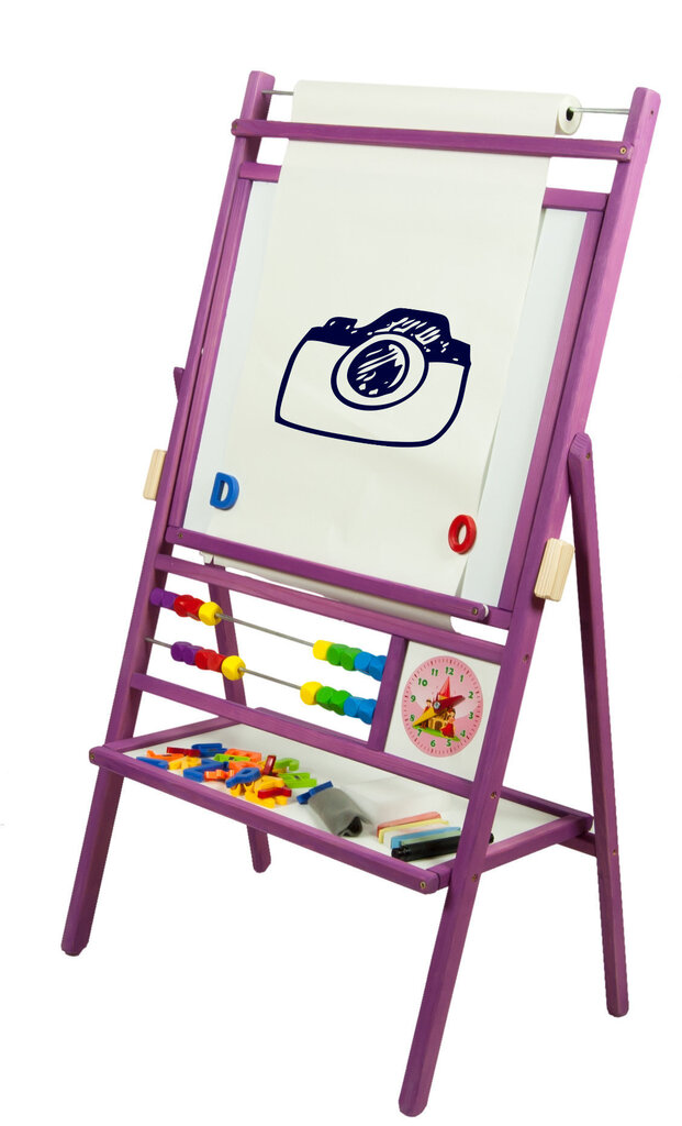 Dvipusė magnetinė piešimo lenta su popieriaus ritiniu 3toysm, TPF, dėž. kaina ir informacija | Lavinamieji žaislai | pigu.lt