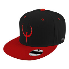 Snapback Cap: Quake Logo, Black/Red kaina ir informacija | Žaidėjų atributika | pigu.lt