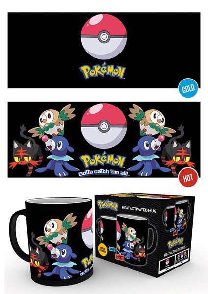 Pokemon - Catch Em All Heat Activated Mug, 300ml kaina ir informacija | Žaidėjų atributika | pigu.lt