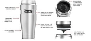 Termo puodelis Thermos Pilkas 470 ml THSK1005MBTRI4 kaina ir informacija | Termosai, termopuodeliai | pigu.lt