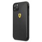 Ferrari Hardcase FESPCHCN58CBBK iPhone 11 Pro black/czarny On Track Carbon Effect kaina ir informacija | Telefono dėklai | pigu.lt