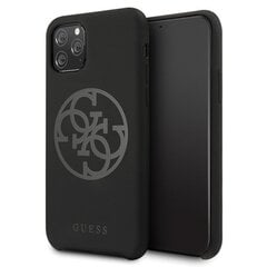 Telefono dėklas Guess GUHCN58LS4GBK 4G Tone On Tone hard back cover case for Apple iPhone 11 Pro Black kaina ir informacija | Telefono dėklai | pigu.lt