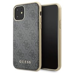Dėklas telefonui Guess 4G Collection, skirtas iPhone 11, juodas kaina ir informacija | Telefono dėklai | pigu.lt