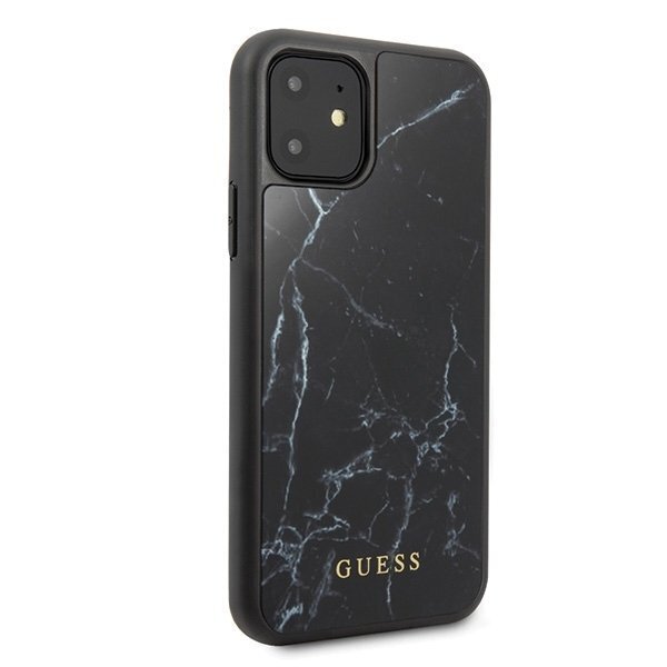 Dėklas telefonui Guess, skirtas iPhone 11, juodas. kaina ir informacija | Telefono dėklai | pigu.lt