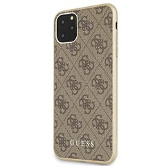 Telefono dėklas Guess GUHCN65G4GB iPhone 11 Pro Max brown hard case 4G Collection kaina ir informacija | Telefono dėklai | pigu.lt