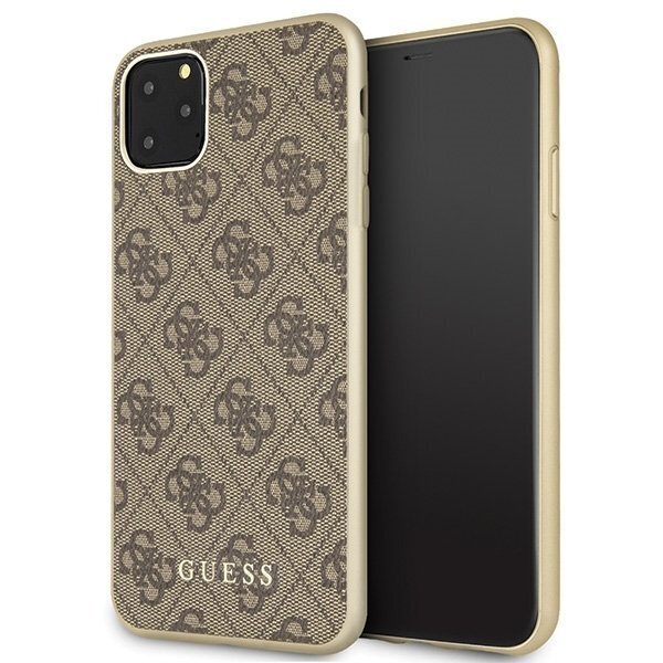 Telefono dėklas Guess GUHCN65G4GB iPhone 11 Pro Max brown hard case 4G Collection цена и информация | Telefono dėklai | pigu.lt