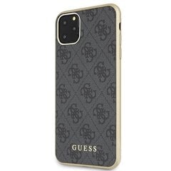 Dėklas telefonui Guess 4G Collection, skirtas iPhone 11 Pro Max, pilka kaina ir informacija | Telefono dėklai | pigu.lt