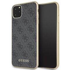 Dėklas telefonui Guess 4G Collection, skirtas iPhone 11 Pro Max, pilka kaina ir informacija | Telefono dėklai | pigu.lt