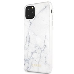Telefono dėklas Guess GUHCN65HYMAWH Apple iPhone 11 Pro Max white Marble kaina ir informacija | Telefono dėklai | pigu.lt