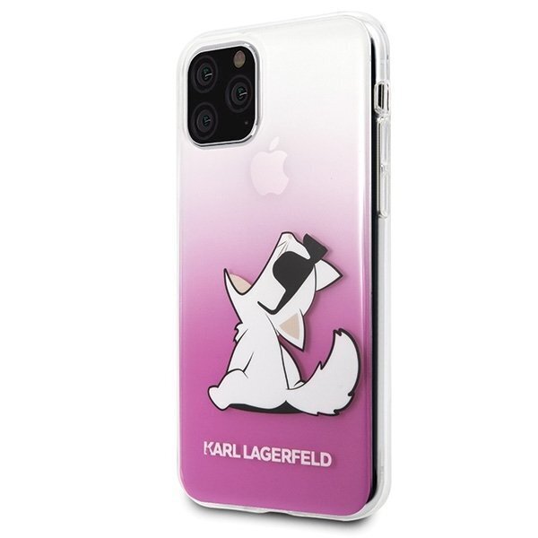 Telefono dėklas Karl Lagerfeld KLHCN58CFNRCPI iPhone 11 Pro hardcase pink Choupette Fun kaina ir informacija | Telefono dėklai | pigu.lt