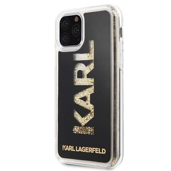 Telefono dėklas Karl Lagerfeld KLHCN58KAGBK iPhone 11 Pro black Karl logo Glitter kaina ir informacija | Telefono dėklai | pigu.lt