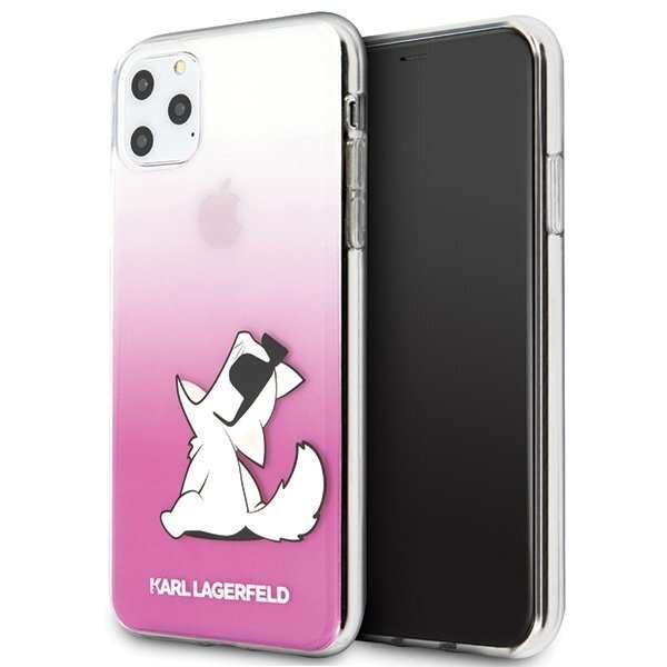 Telefono dėklas Karl Lagerfeld KLHCN65CFNRCPI iPhone 11 Pro Max hardcase pink Choupette Fun kaina ir informacija | Telefono dėklai | pigu.lt