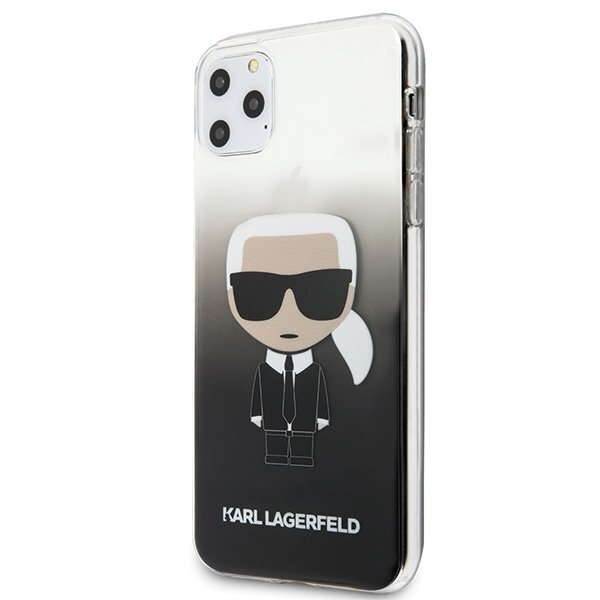 Telefono dėklas Karl Lagerfeld KLHCN65TRDFKBK iPhone 11 Pro Max black Gradient Ikonik Karl kaina ir informacija | Telefono dėklai | pigu.lt