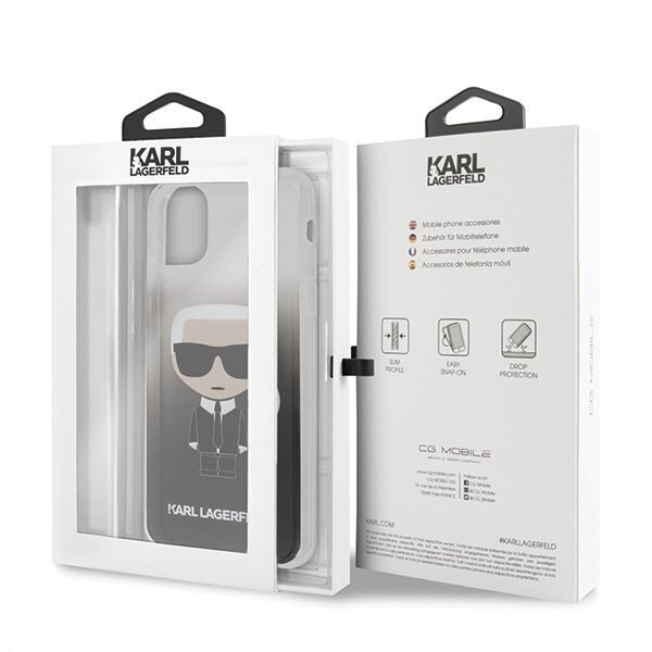 Telefono dėklas Karl Lagerfeld KLHCN65TRDFKBK iPhone 11 Pro Max black Gradient Ikonik Karl kaina ir informacija | Telefono dėklai | pigu.lt